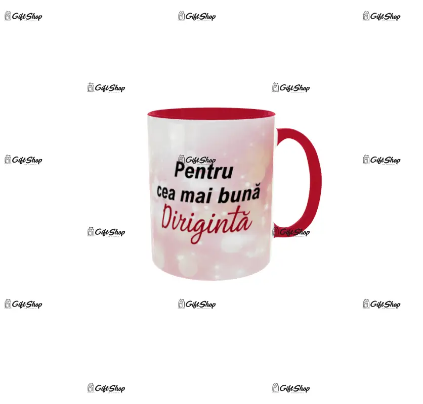 Pentru cea mai buna diriginta, cana personalizata cu poza si text, 330ml, model 3361